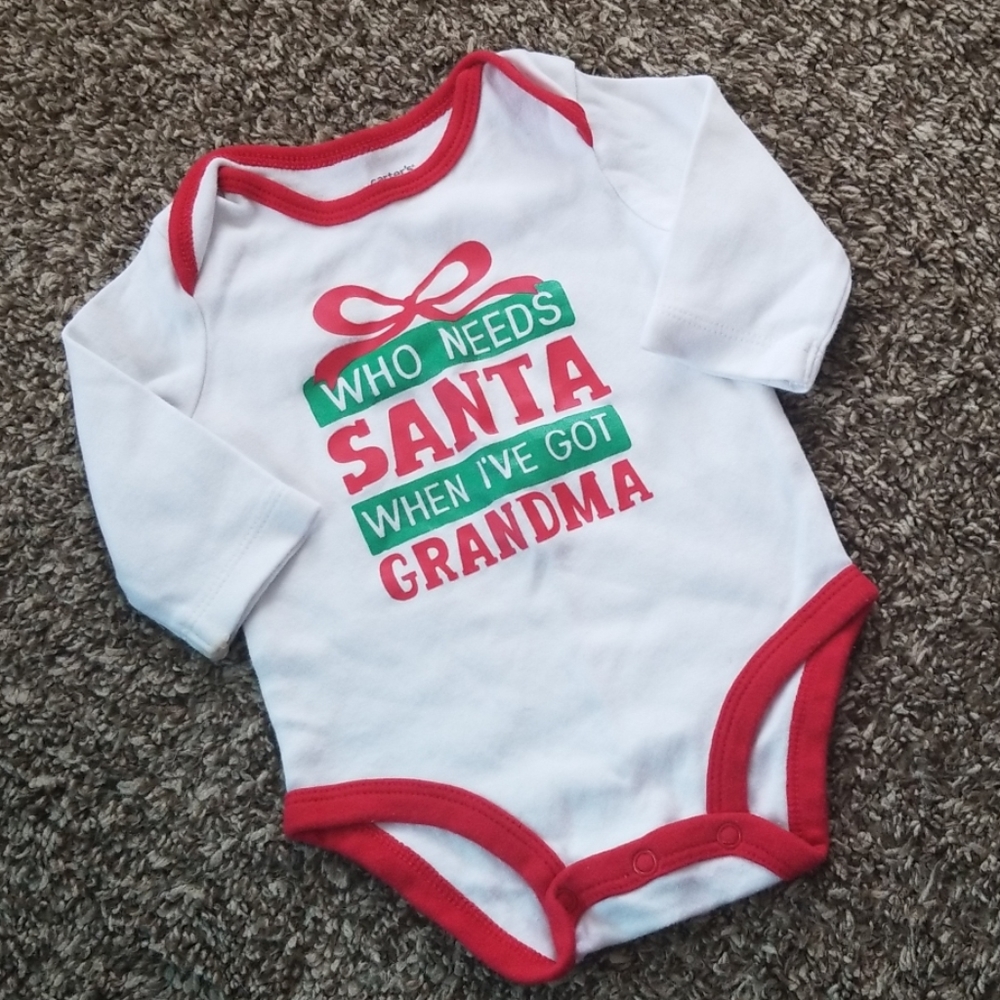 Carter's Christmas Bodysuit Size 3 Months